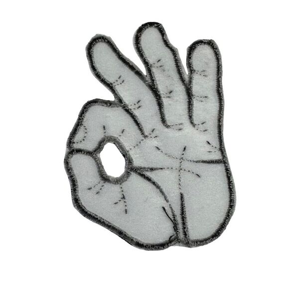 OK Okay Hand Sign Embroidered Patch - Picture 4 of 4